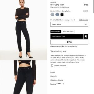 Agolde Riley Long Jean in Compilation size 23